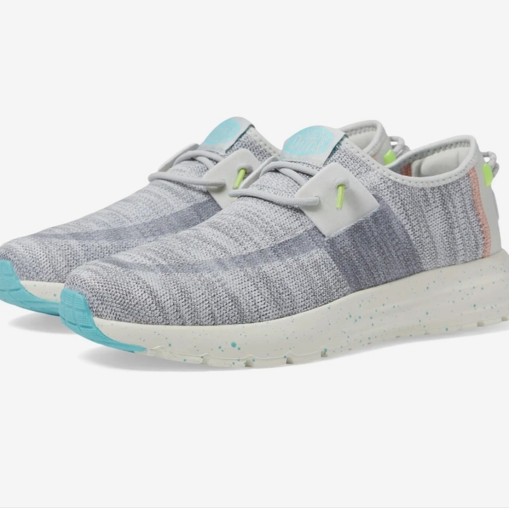 Hey Dude Gray and Blue Athletic Shoes